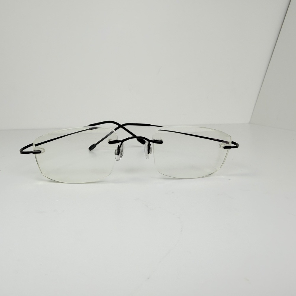 Marchon Airlock 2 Rimless Eyeglasses Frame 720/40 038 Satin Black 53-21-150